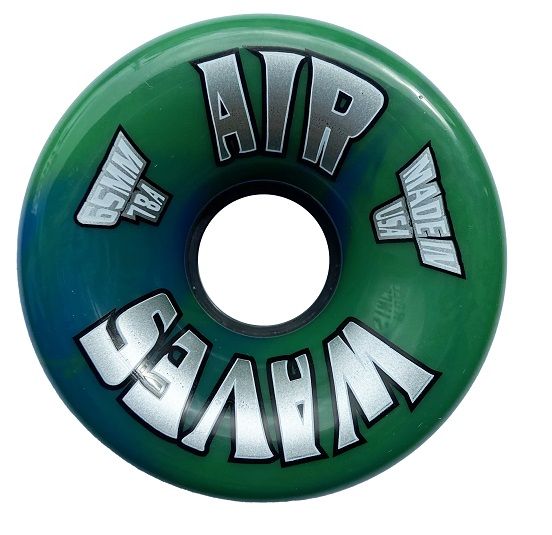 Air Waves Green/Blue Swirl Wheels Pack of 4 and 8