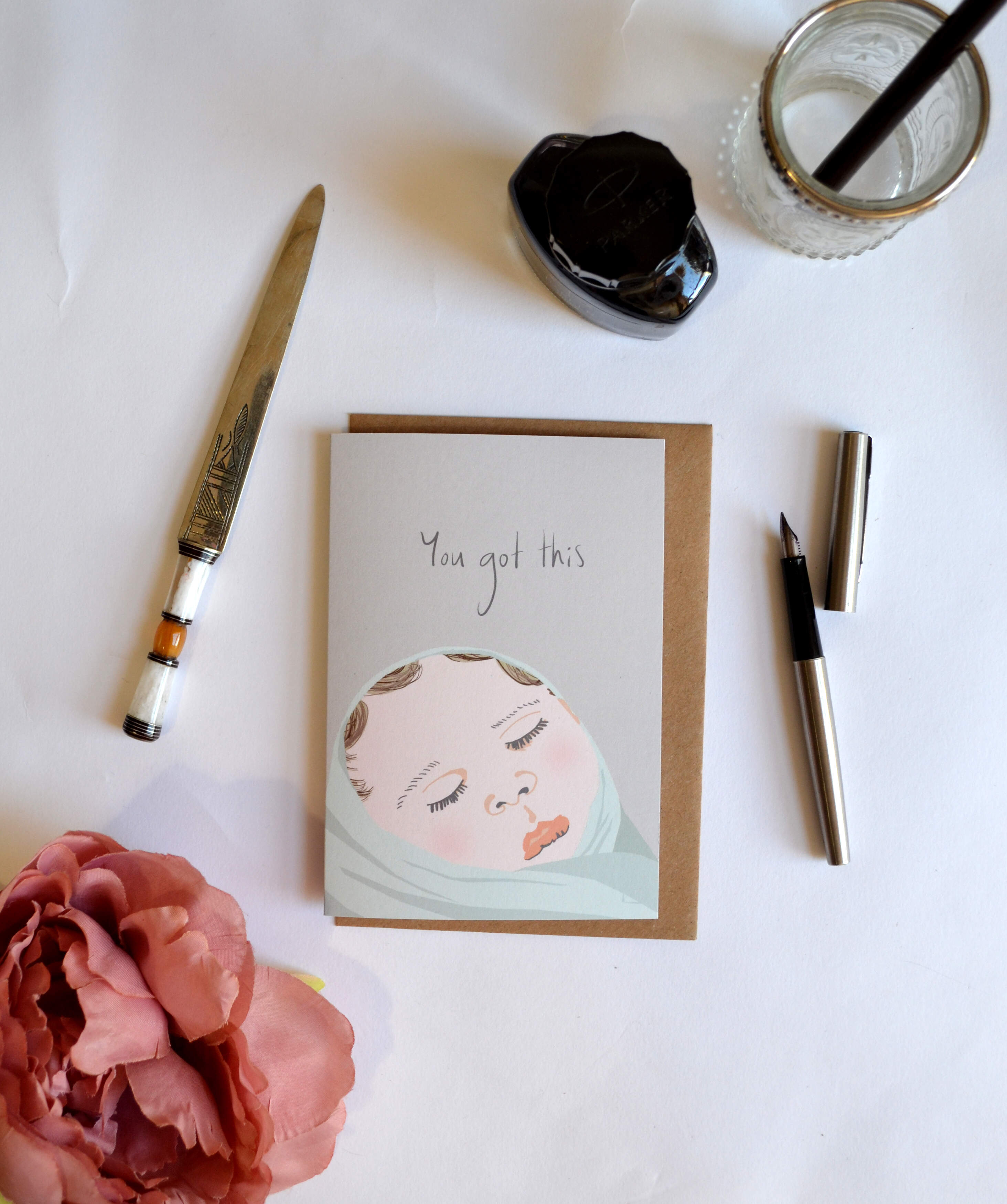 You got this, New Baby greetings card