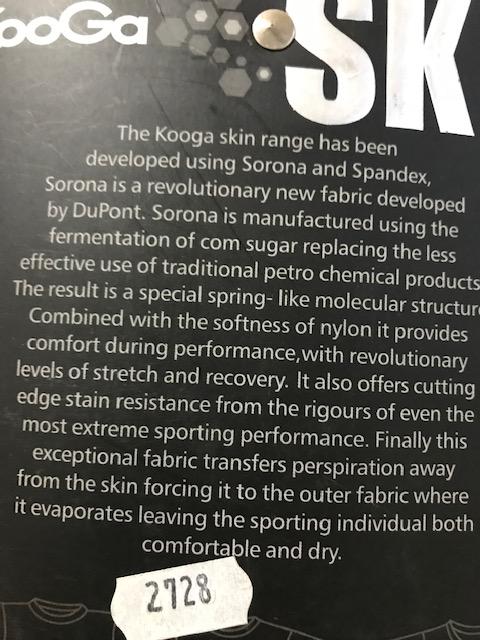 Kooga Skin Short sleeve top Rugby-football  Black/Gray RRP 39.99 Now £15.00