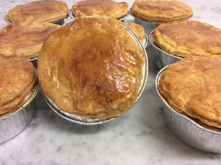 Home-made chicken pies