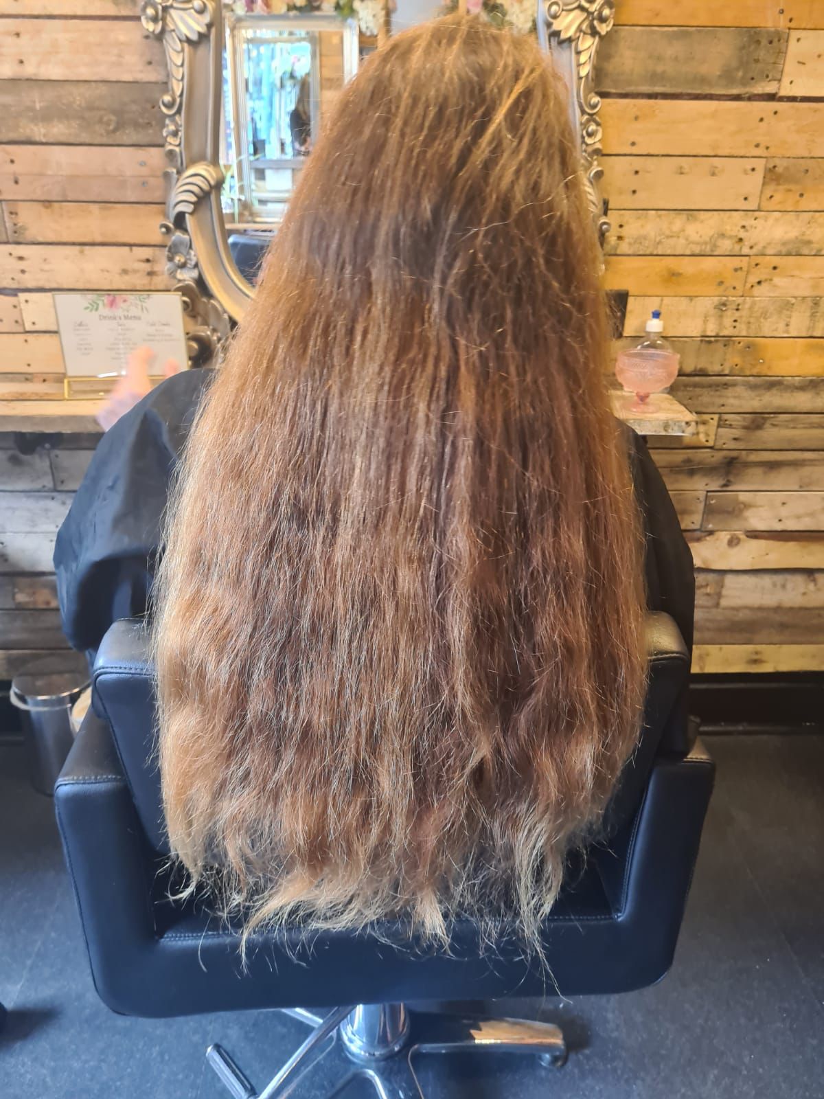 This client was so brave cutting all her hair off for such a great cause the Princess Trust