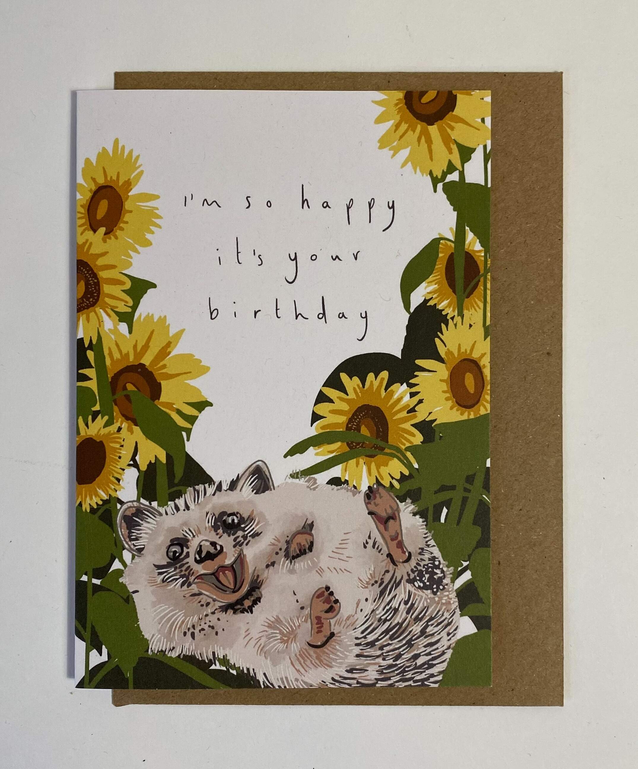 I'm so happy it's your birthday recycled greetings card LM043