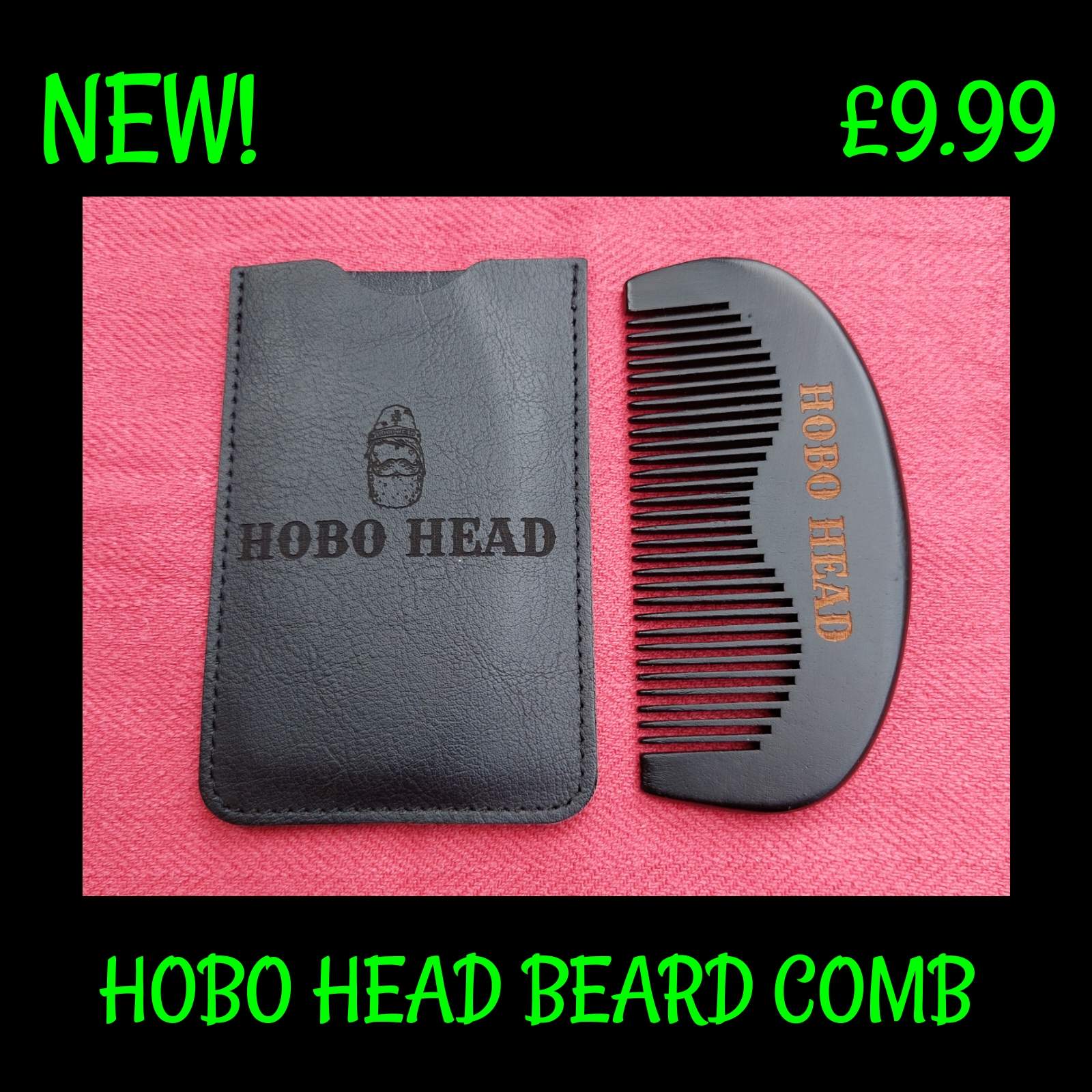 Hobo Head™️ beard comb with pouch