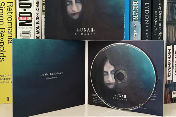 CD & Cover Design created for Runah's First Album Strange.