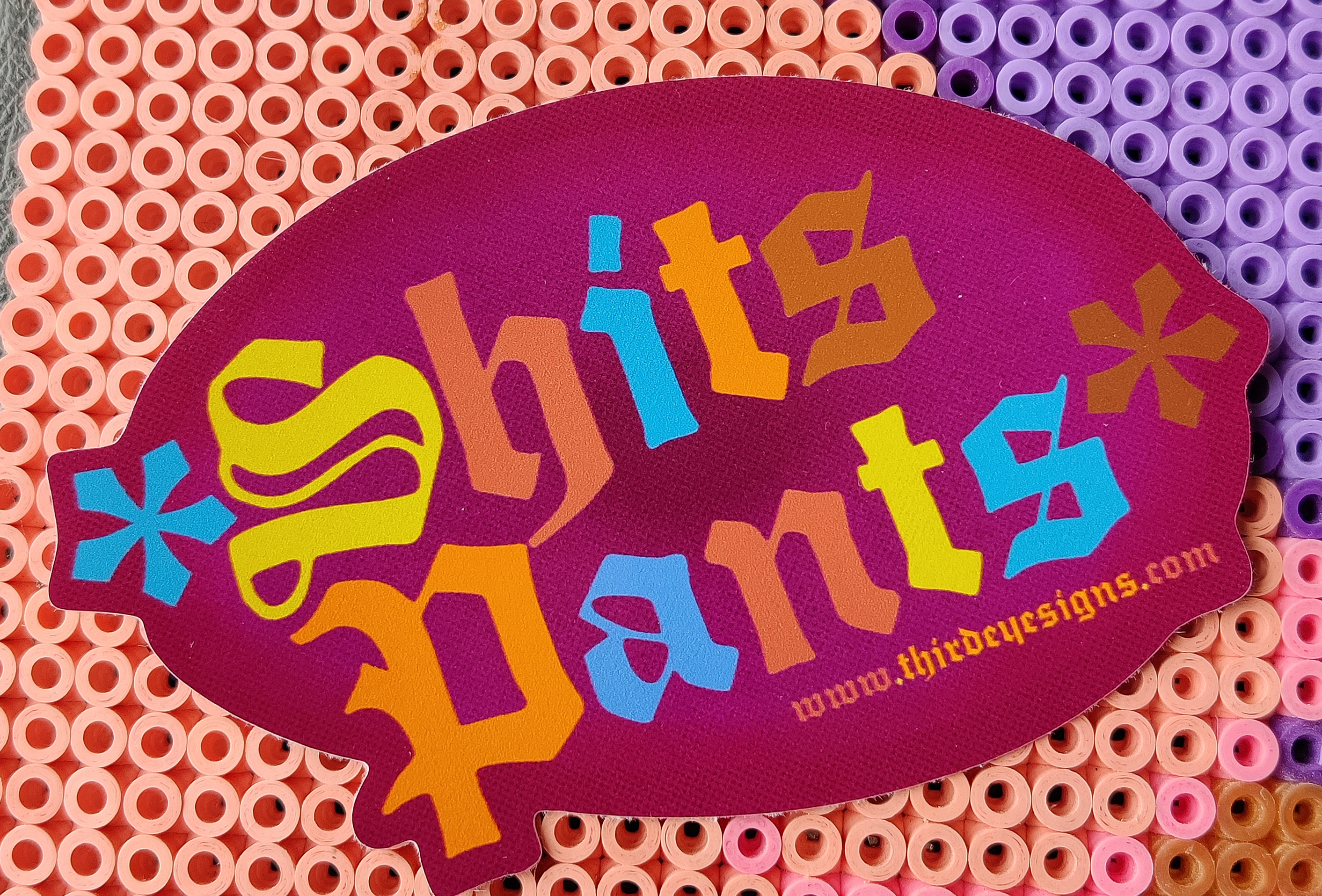 '*Shits Pants*' 10cm laminated vinyl sticker