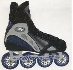 California Pro Racer Inline Hockey Skates - Black/Blue/Gray