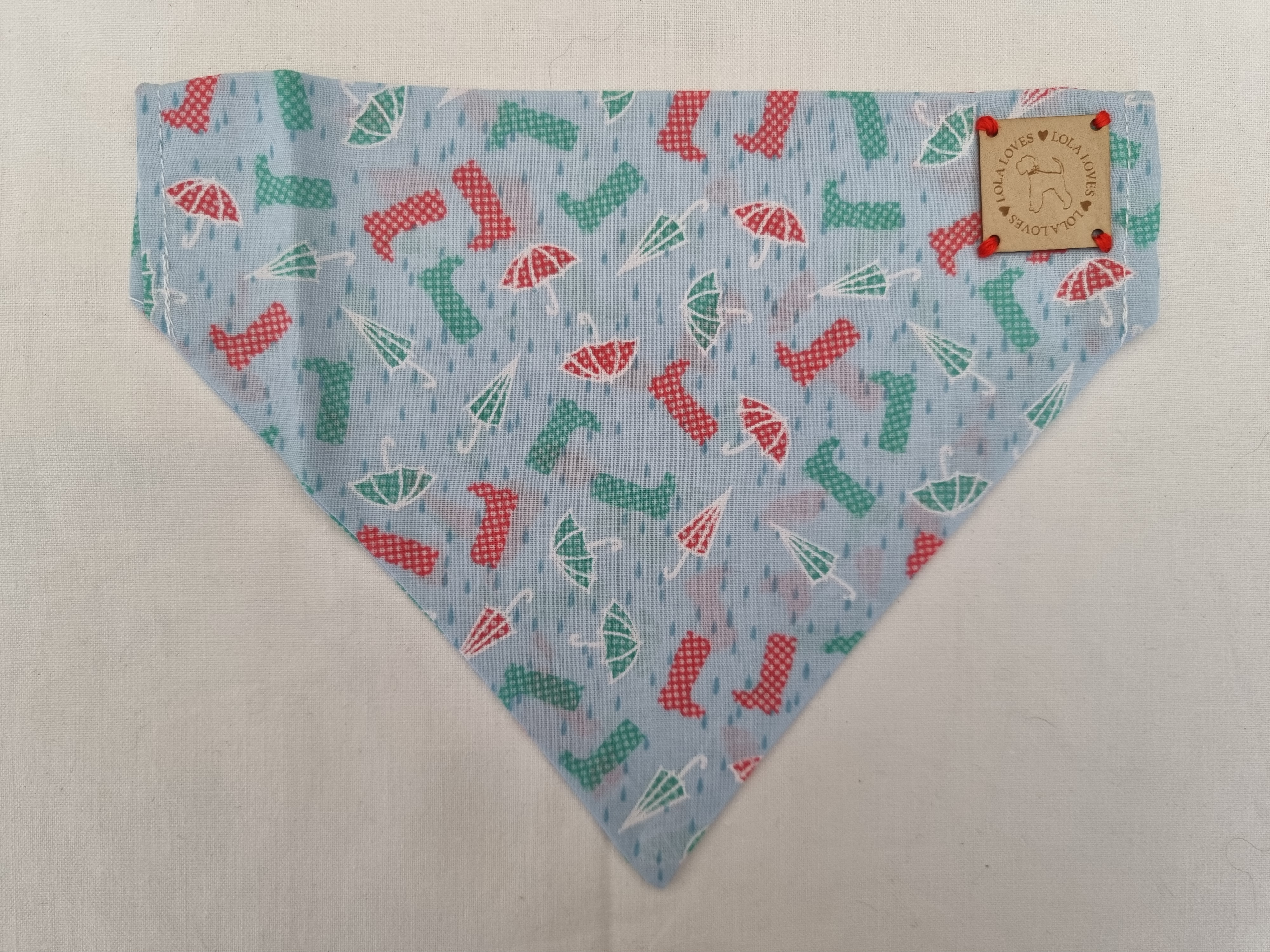 Rainy Day Pale Blue Collar Bandana