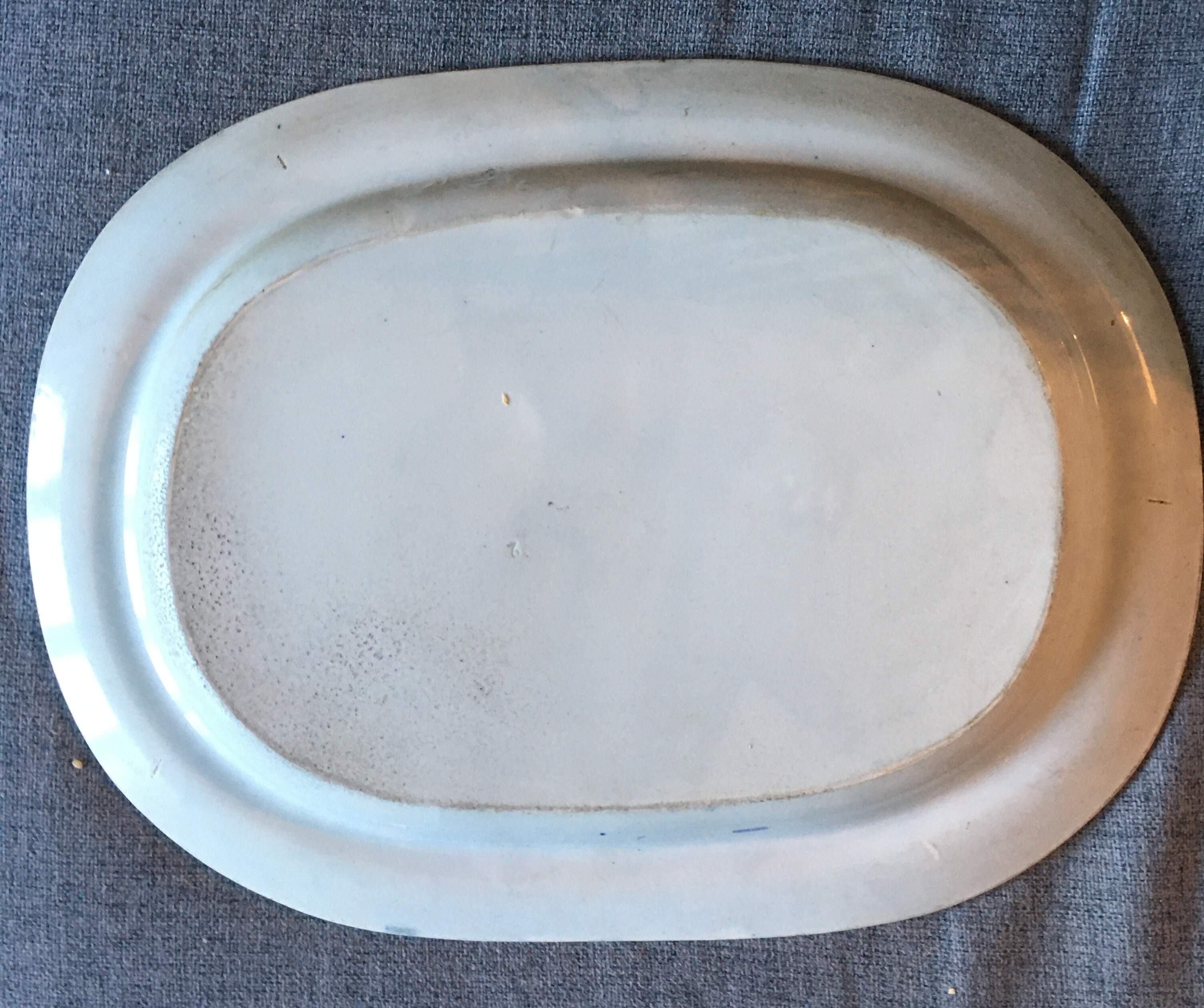 Spode Tiber Pattern Large Blue and White Meat Plate c1820