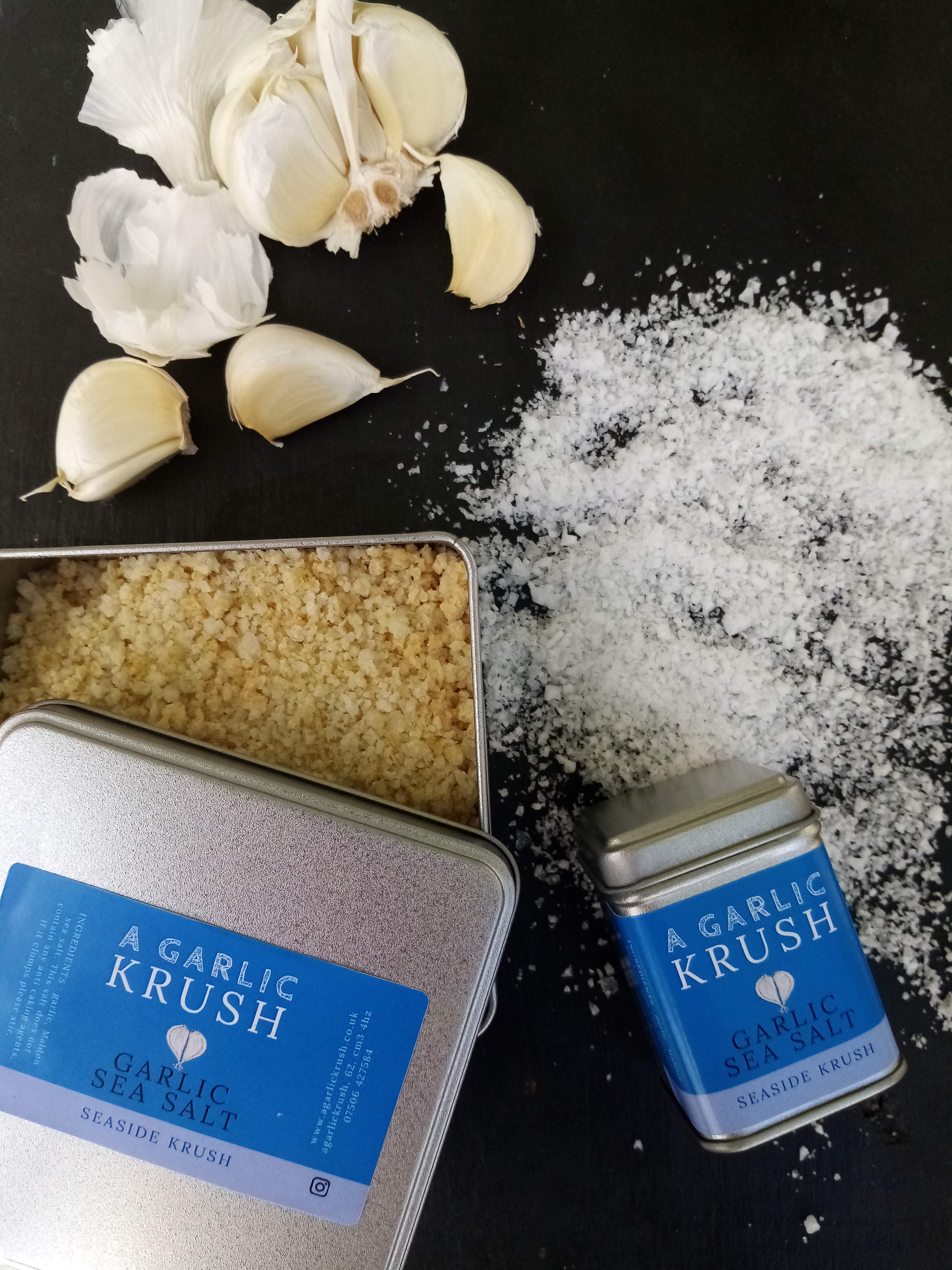 Black Garlic Sea salt and Garlic Sea Salt chefs pack