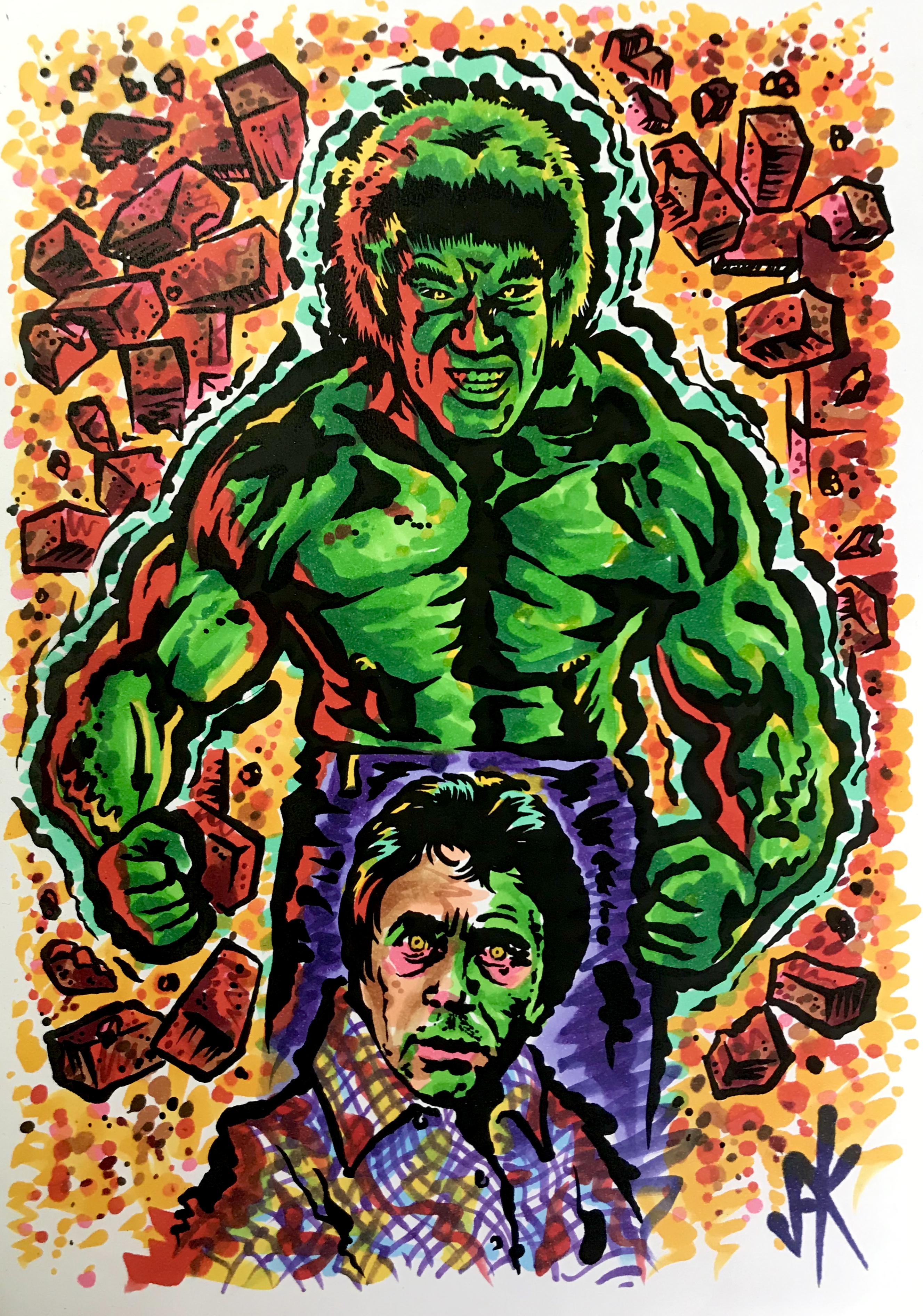 70's Hulk - A4 Giclee Print by JFK
