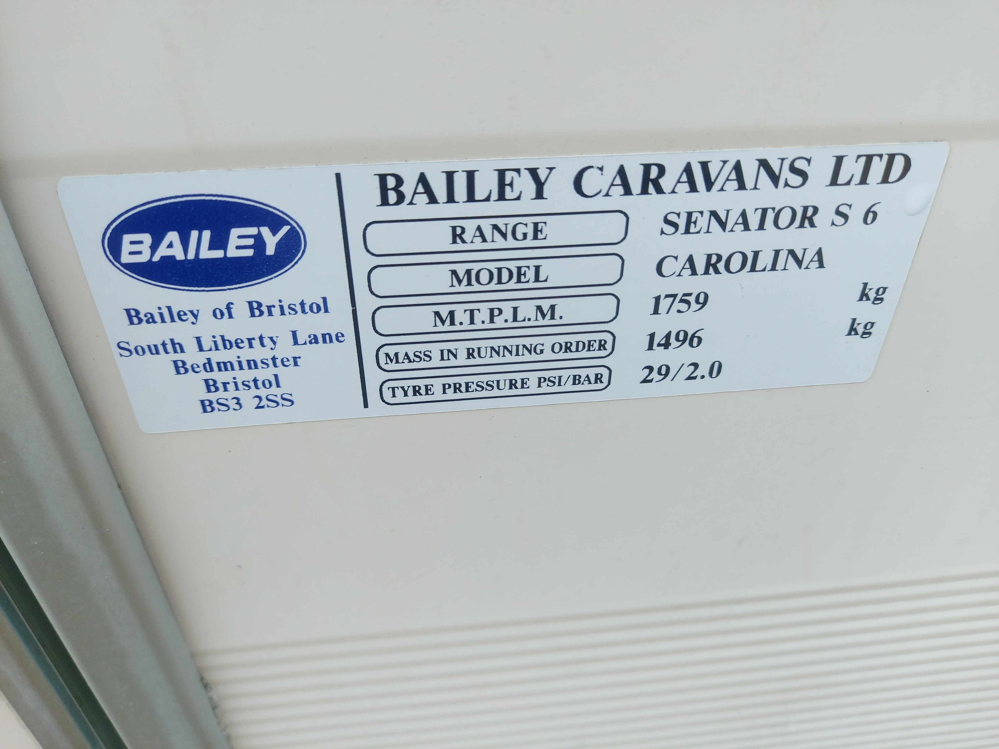 2009 Bailey Senator Carolina 6 Berth Fixed Triple Bunks Twin Axle Caravan Motor Mover