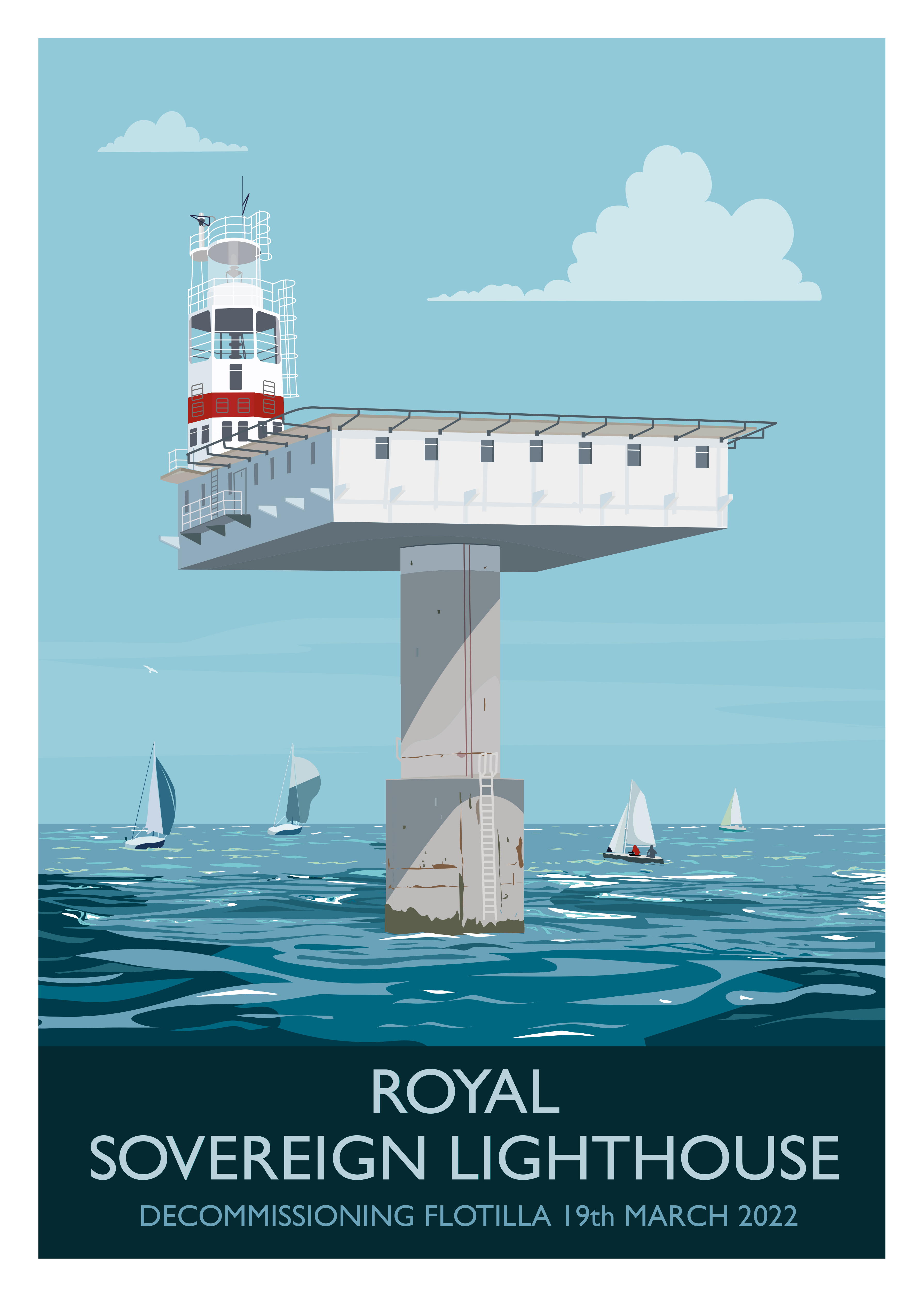 Royal Sovereign Lighthouse Flotilla Poster Version (A3, A4)