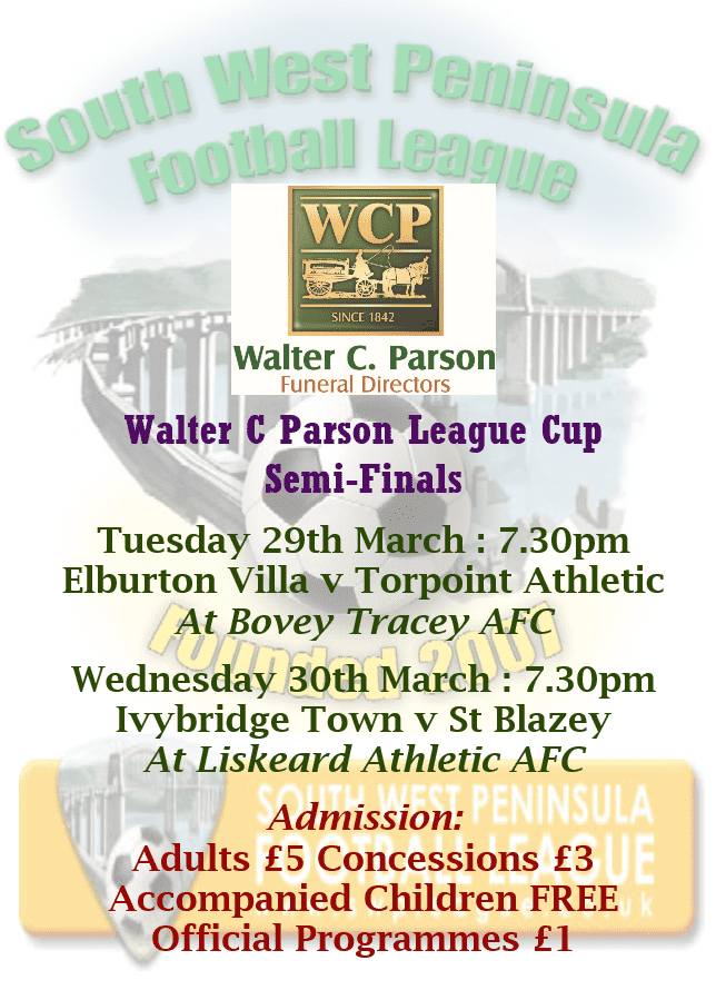 Villa to take on Torpoint in Cup Semi Final