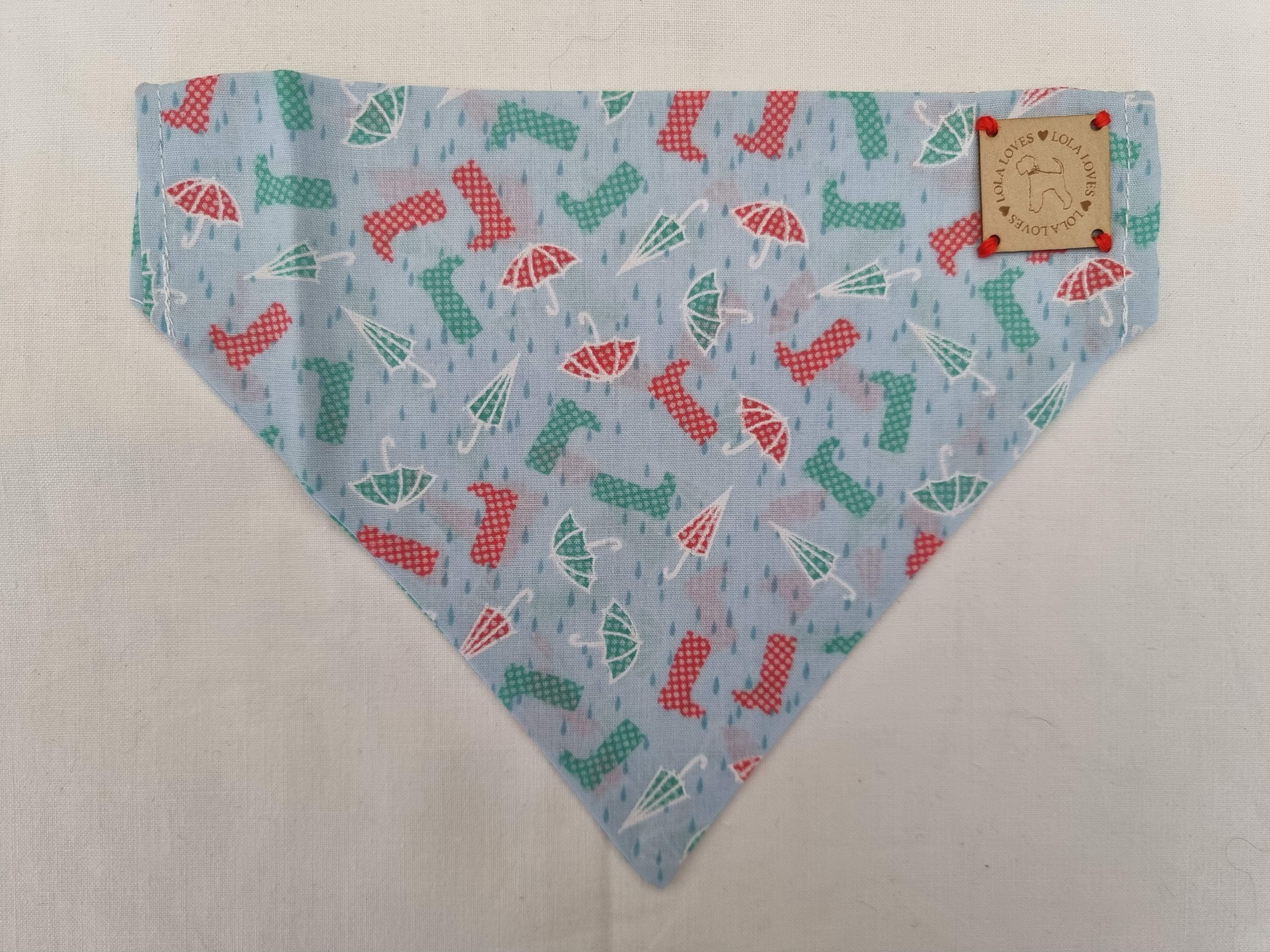 Rainy Day Pale Blue Collar Bandana