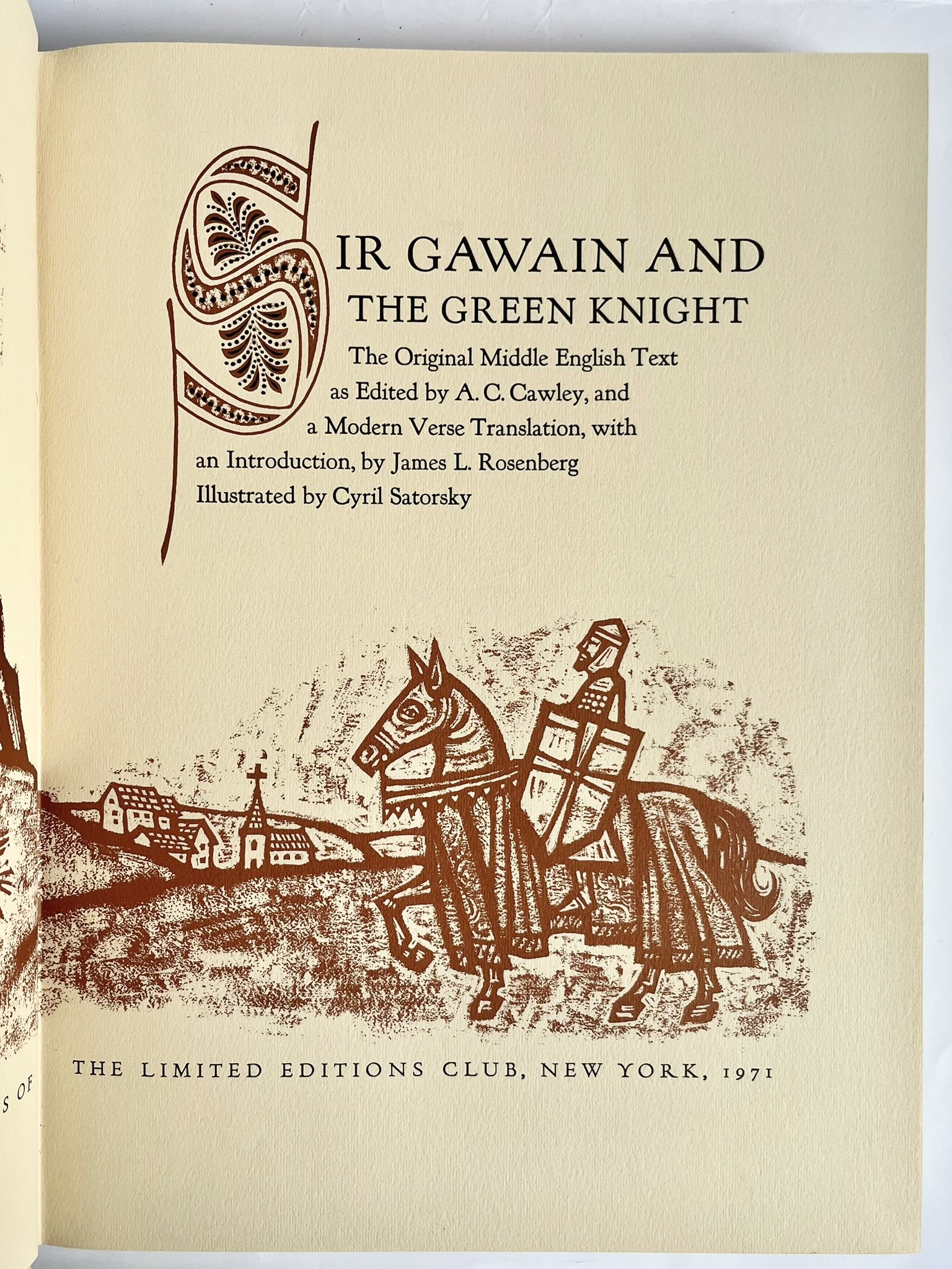 Sir Gawain & The Green Knight Illustrated by Cyril Satorsky