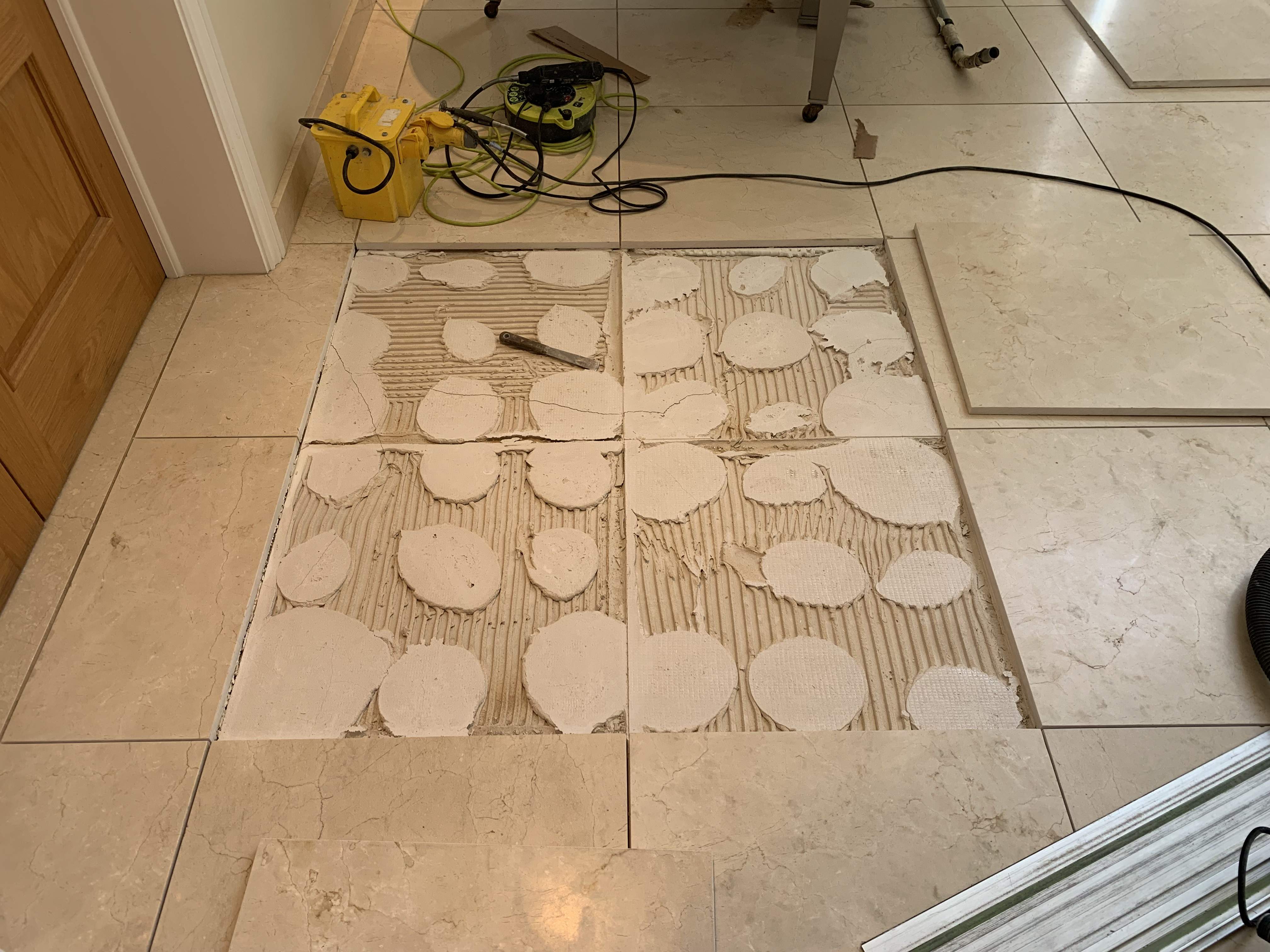 Fix lose marble tiles picture before