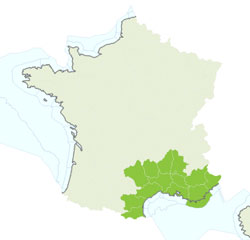 Map Montpellier snake France