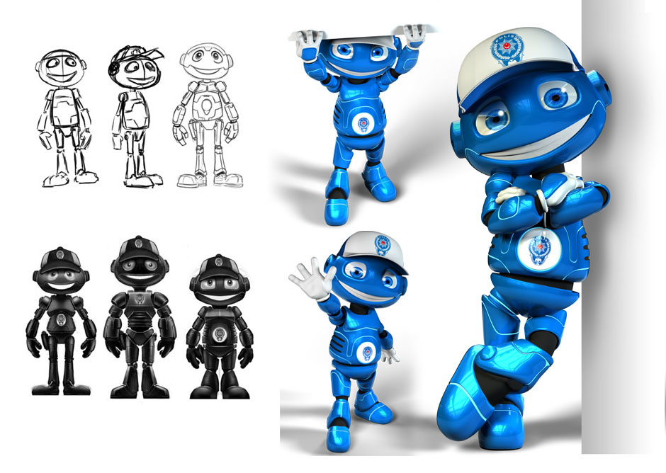 Police Robot Concept.