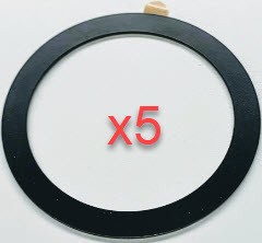 Metal Rings for Wireless Charger (black) 5-Pack