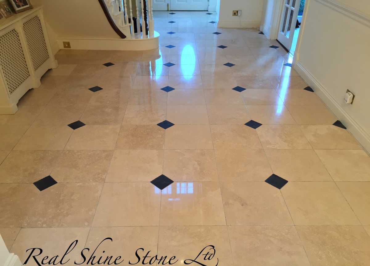 Travertine floor - cleaning, polishing and sealing