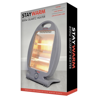 StayWarm 800W 2 Bar Quartz Heater