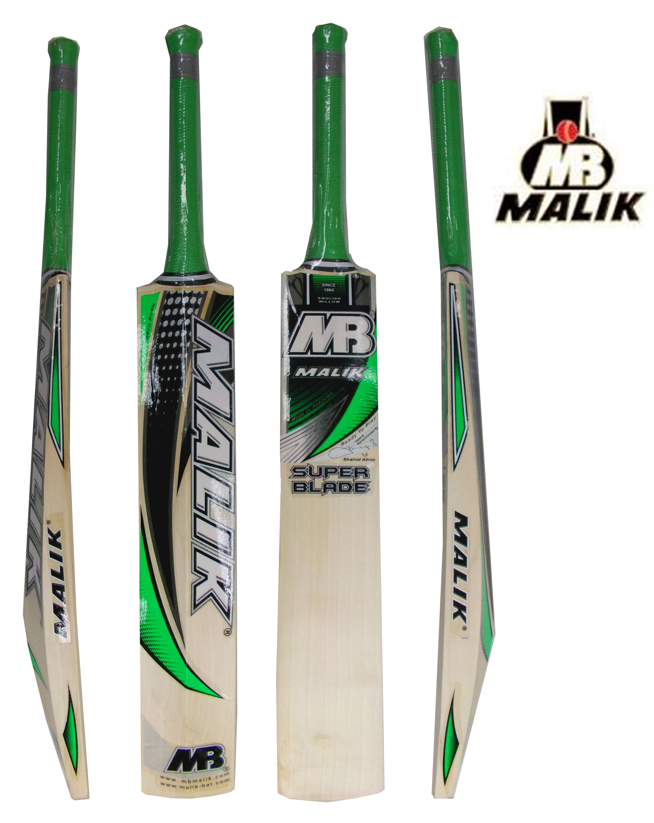 Mb Malik Super Blade English Willow Cricket Bat SH 2.8 Lbs Free Bag