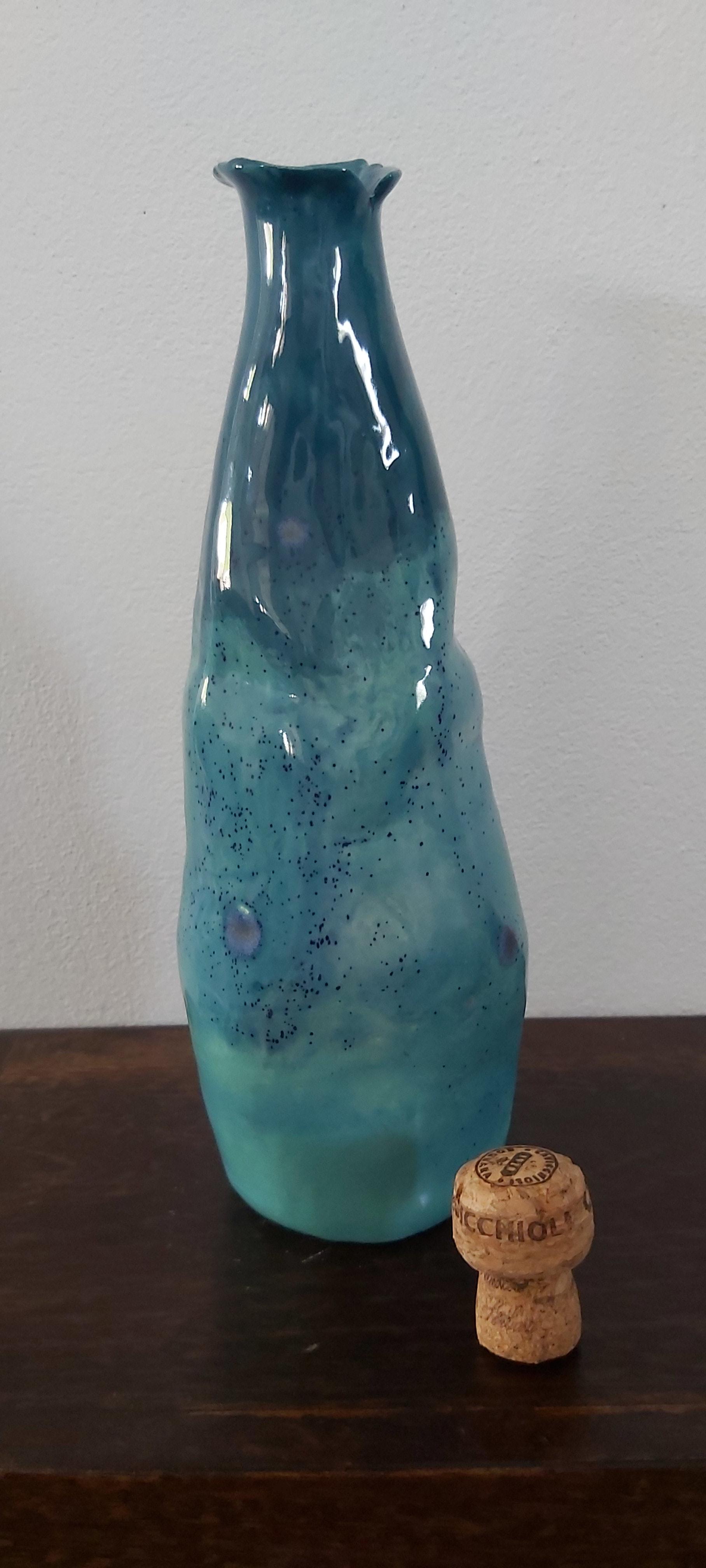 Porcelain bottle shaped rustic style vase