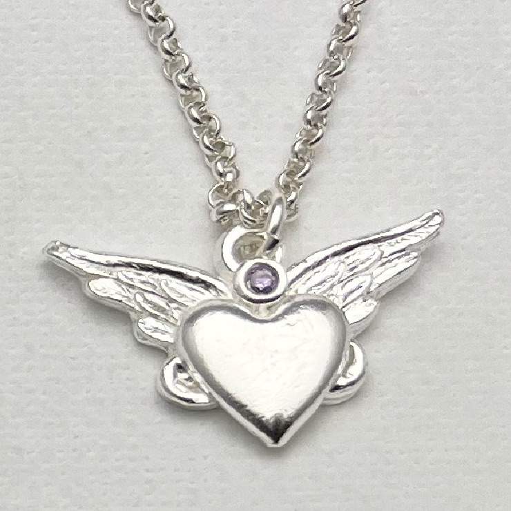 Angel Heart Fine Silver Pendant Tracey Spurgin