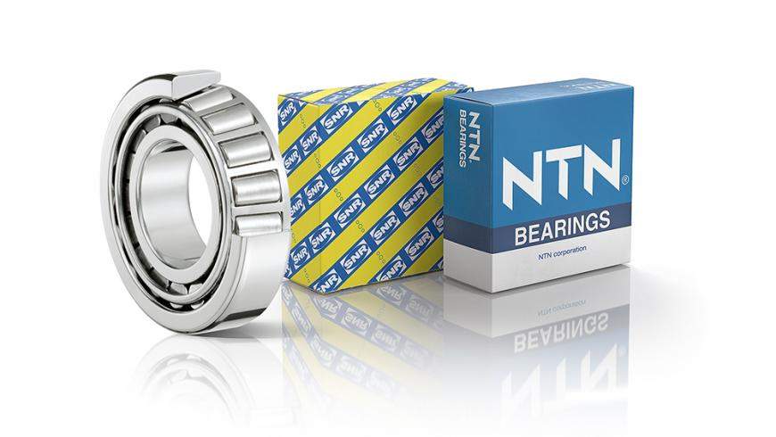 Cross section image of a NTN tapered roller bearing with a SNR & NTN bearing box
