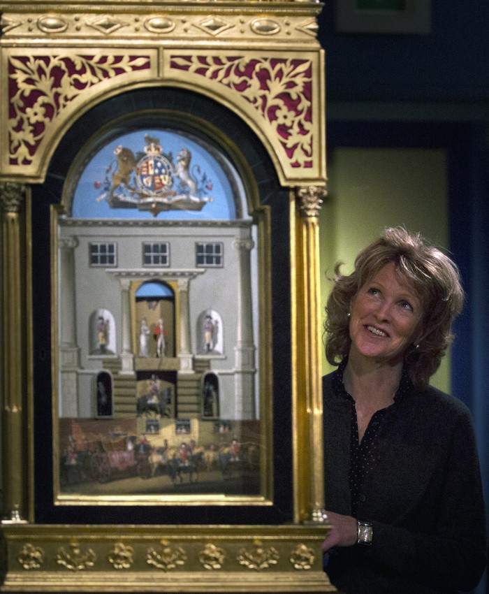 Post conservation on display in The Queen's Gallery