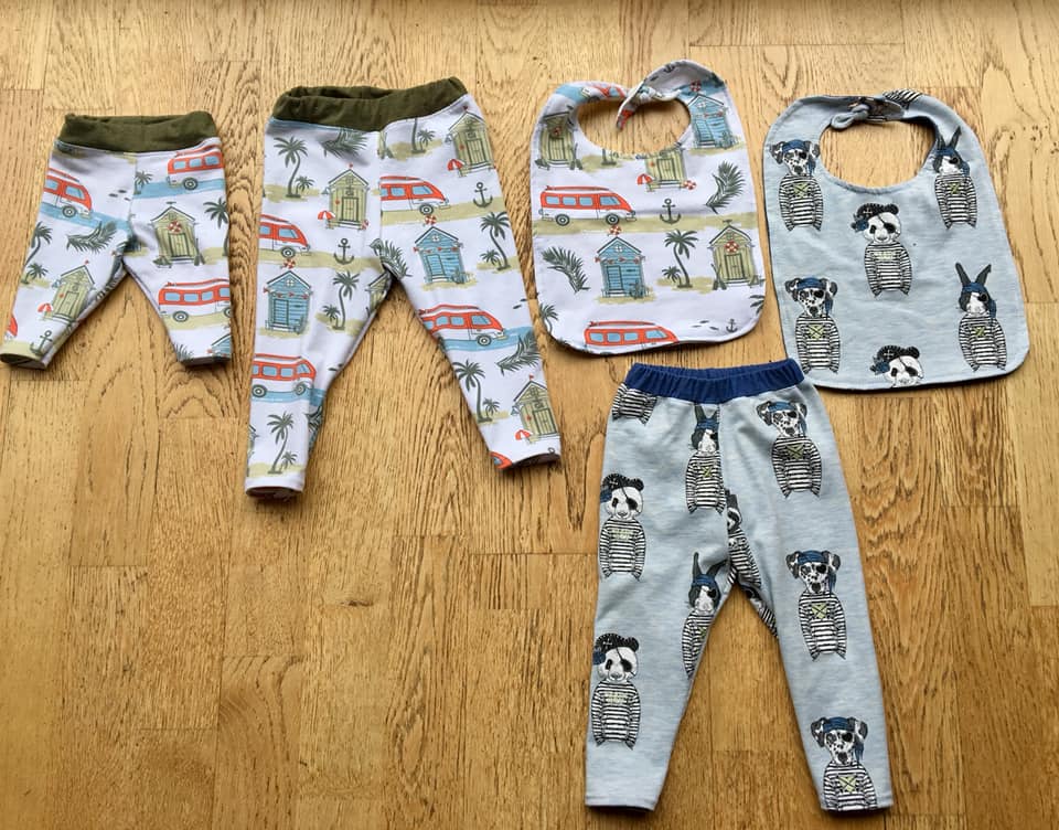 Baby clothes in stretch fabric