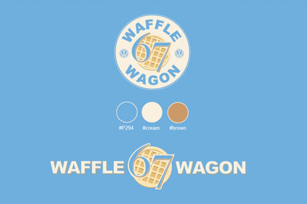 Corporate Identity for Waffle 67 Wagon from the Lovebus Wedding Company.