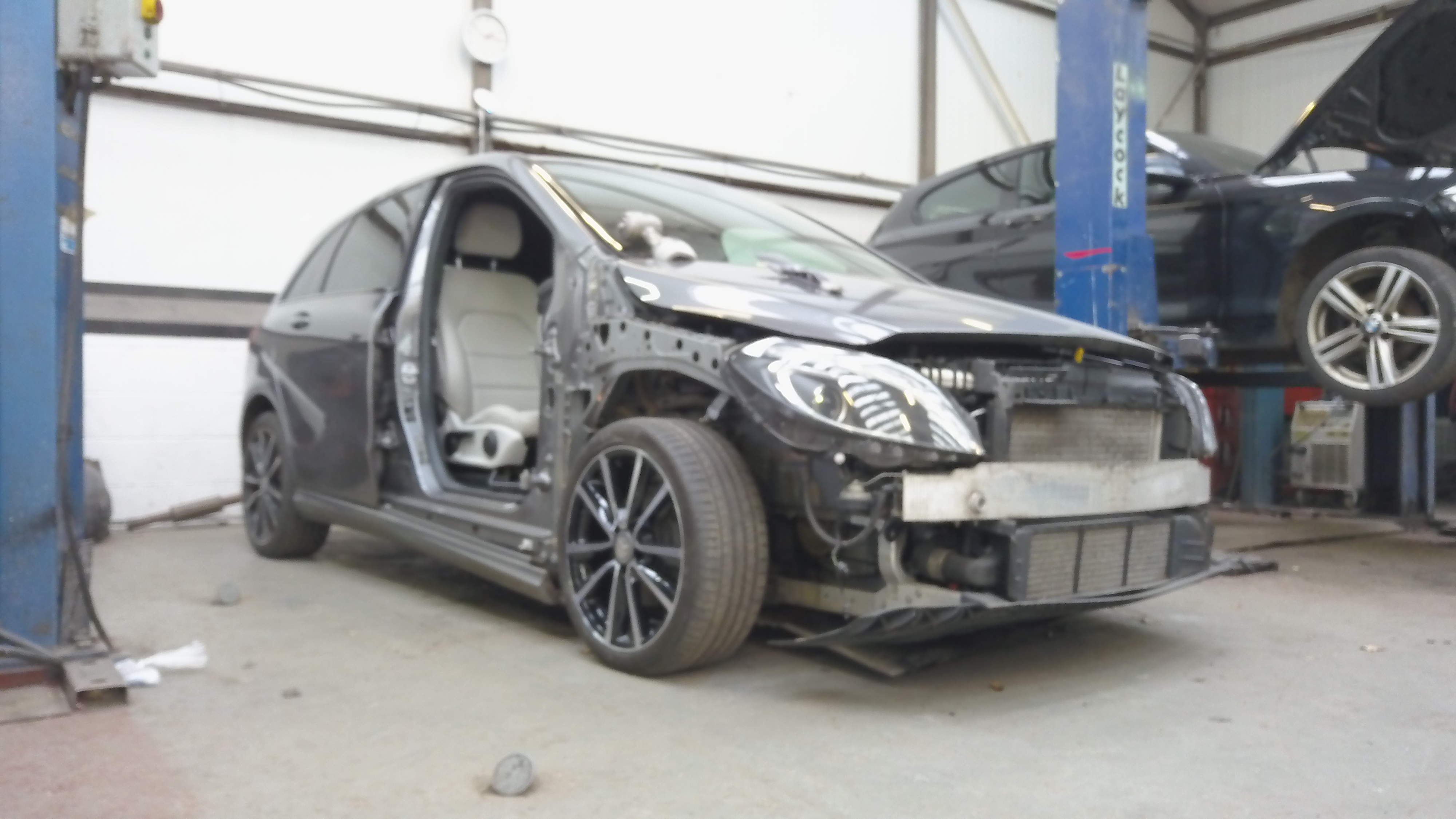 Car being repaired at Morrisons Motor Body Repairs in Penrith