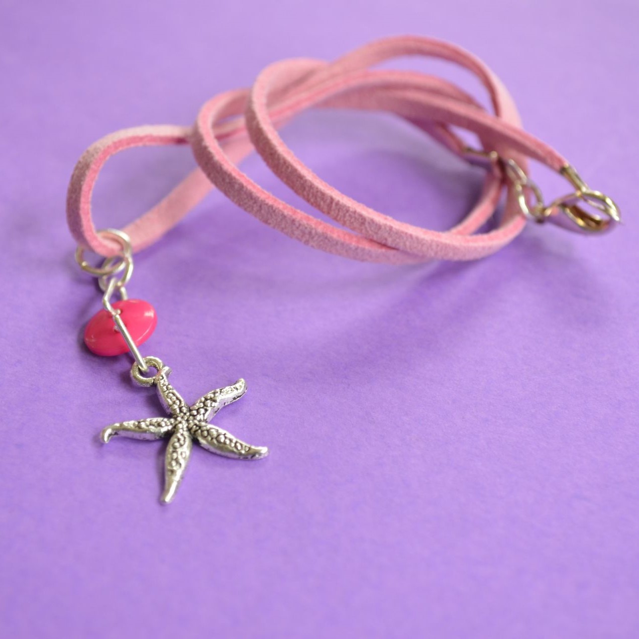 Starfish Child’s Button Charm Necklace