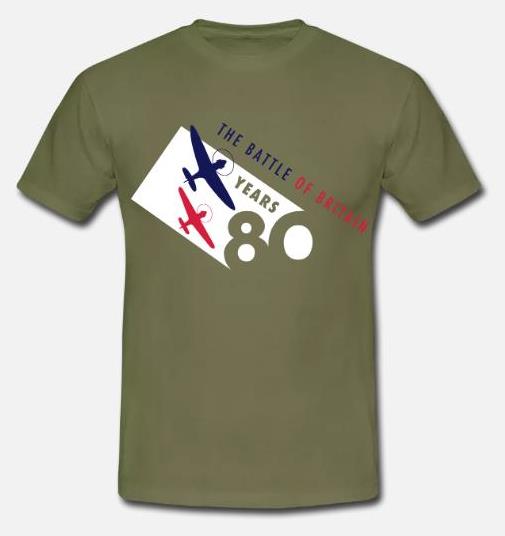 The Battle of Britain 80th Anniversary colour logo men’s t-shirt1