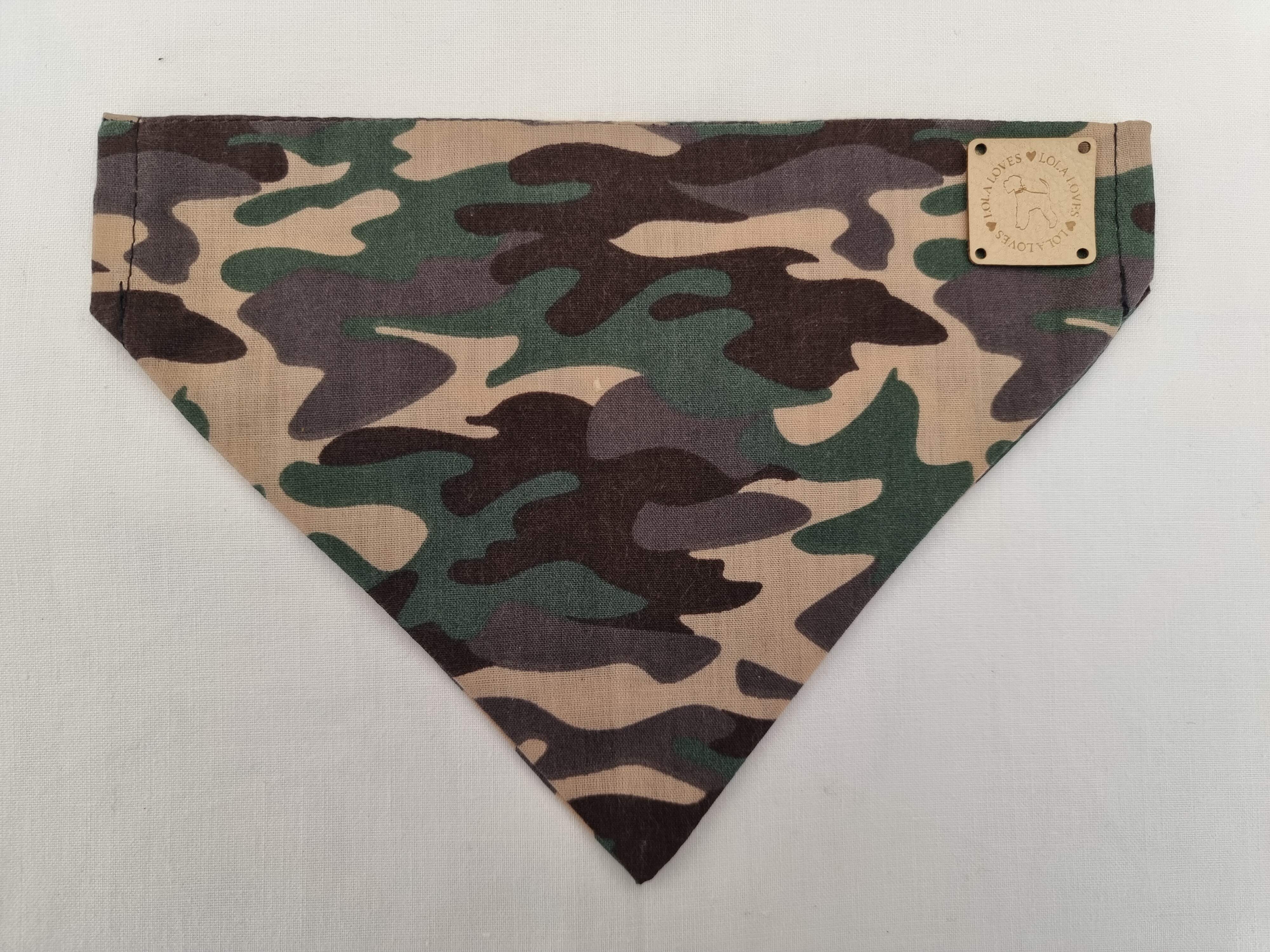 Dark Green Camo Collar Bow-Tie