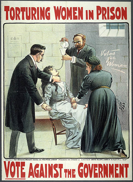 Suffragette hunger strikes and the horror of force feeding