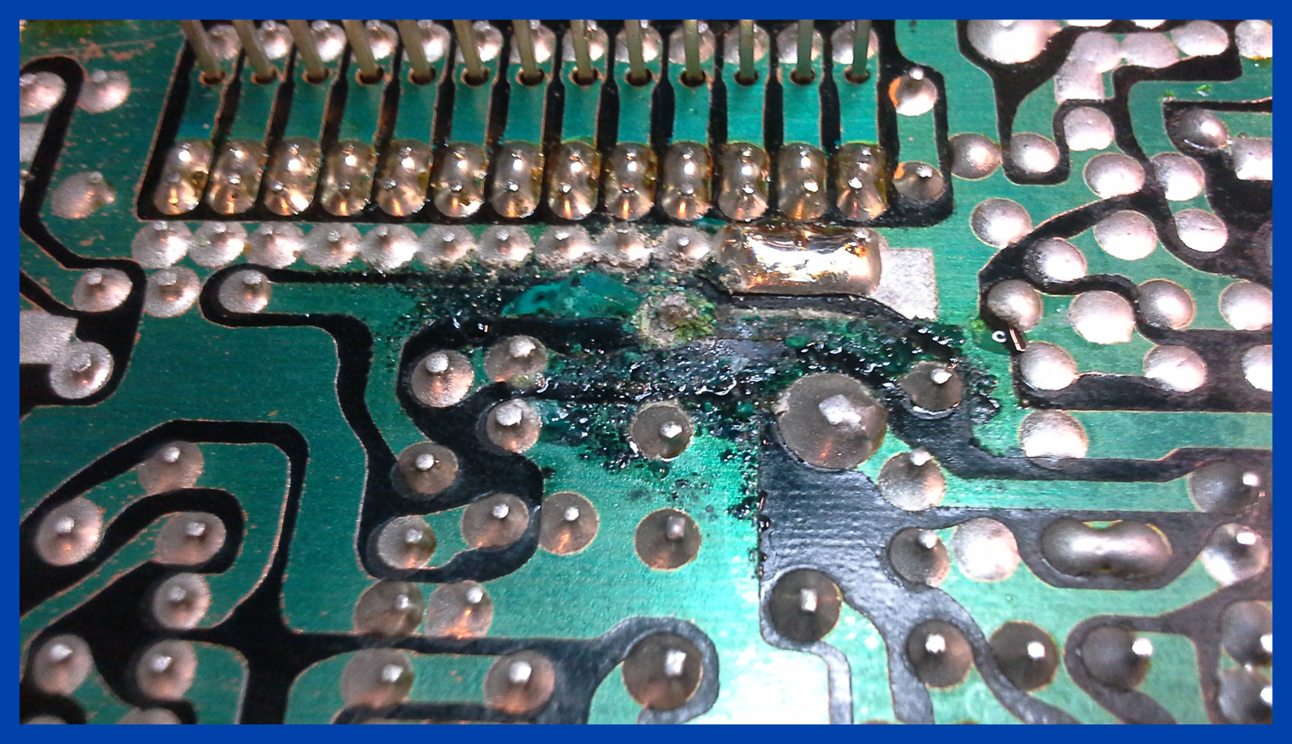 Damage caused by leaking Capacitors