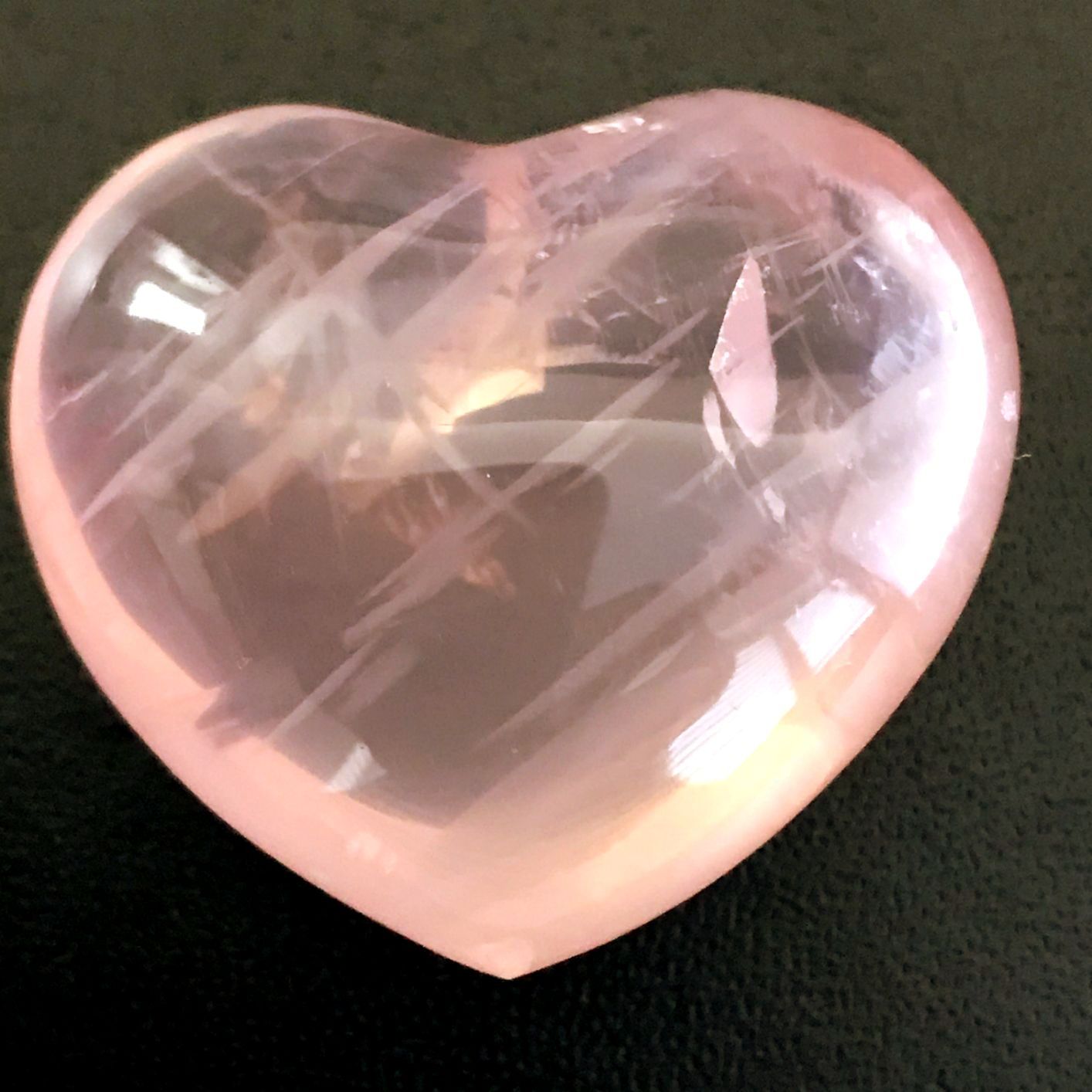 Rose Quartz Heart Palmstone