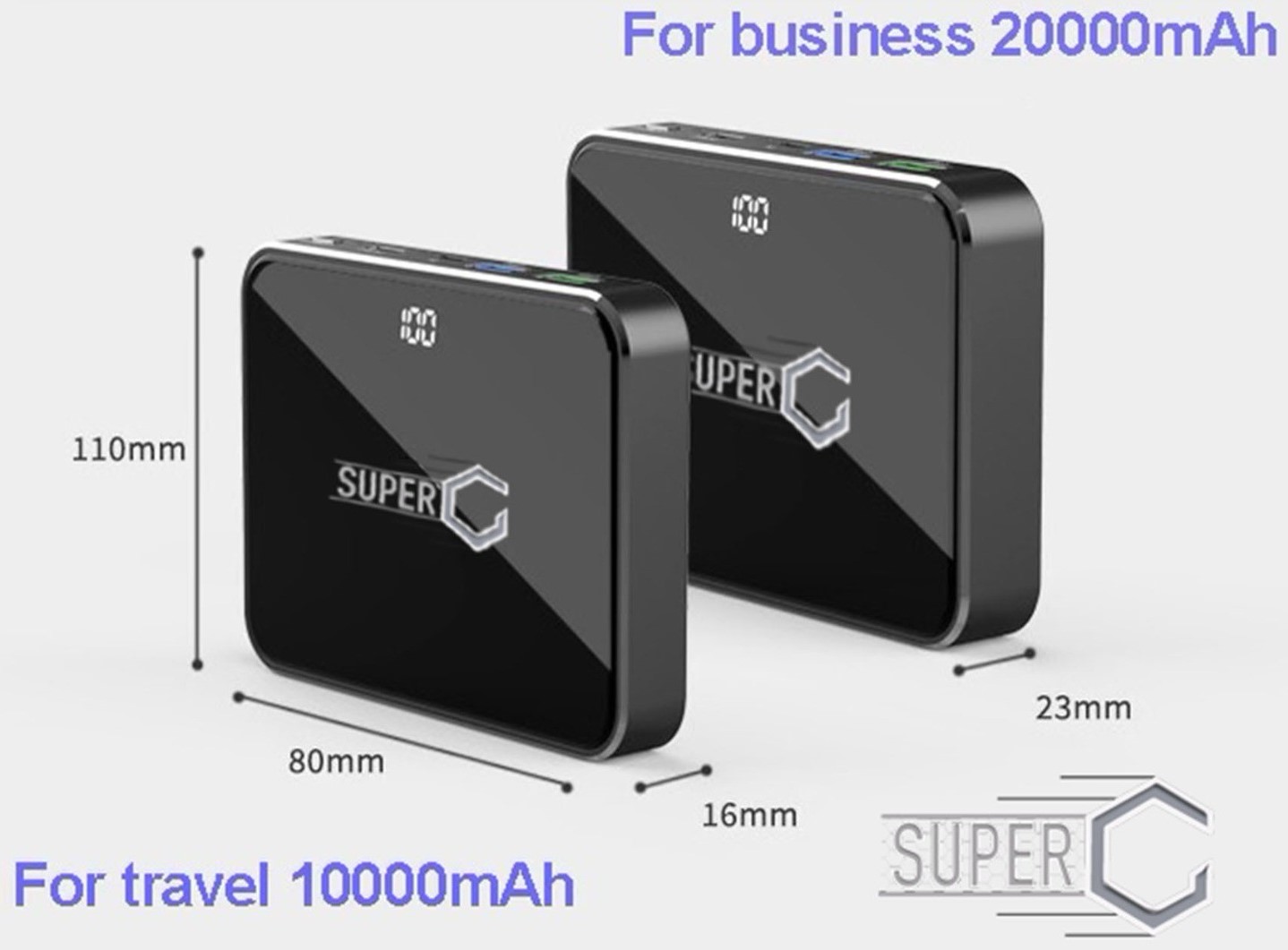 Super-G power bank graphene power bank , up to 1000 super fast charges