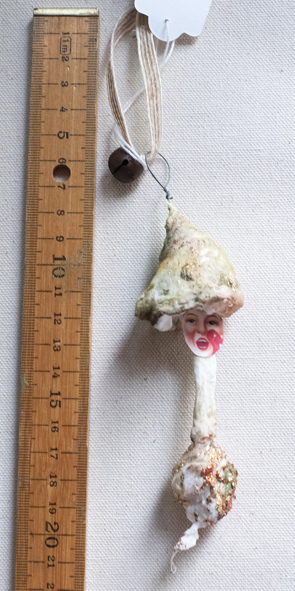 Spun Cotton Mushroom Faerie Ring Decoration