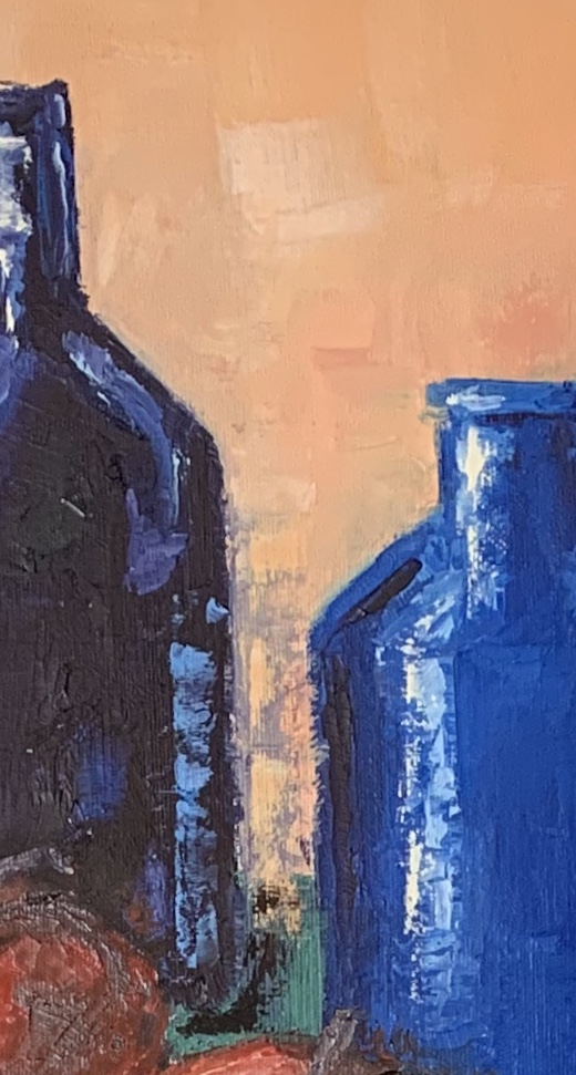 Still life with two bottles