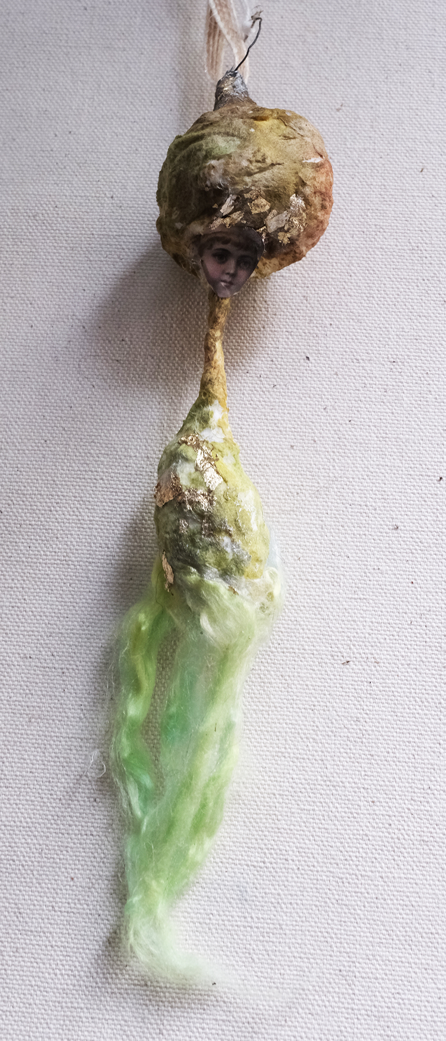 Spun Cotton Mushroom Faerie Ring Decoration