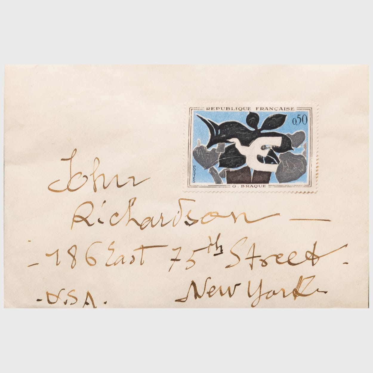 after George Braque - Postage Stamp of “The Messenger”