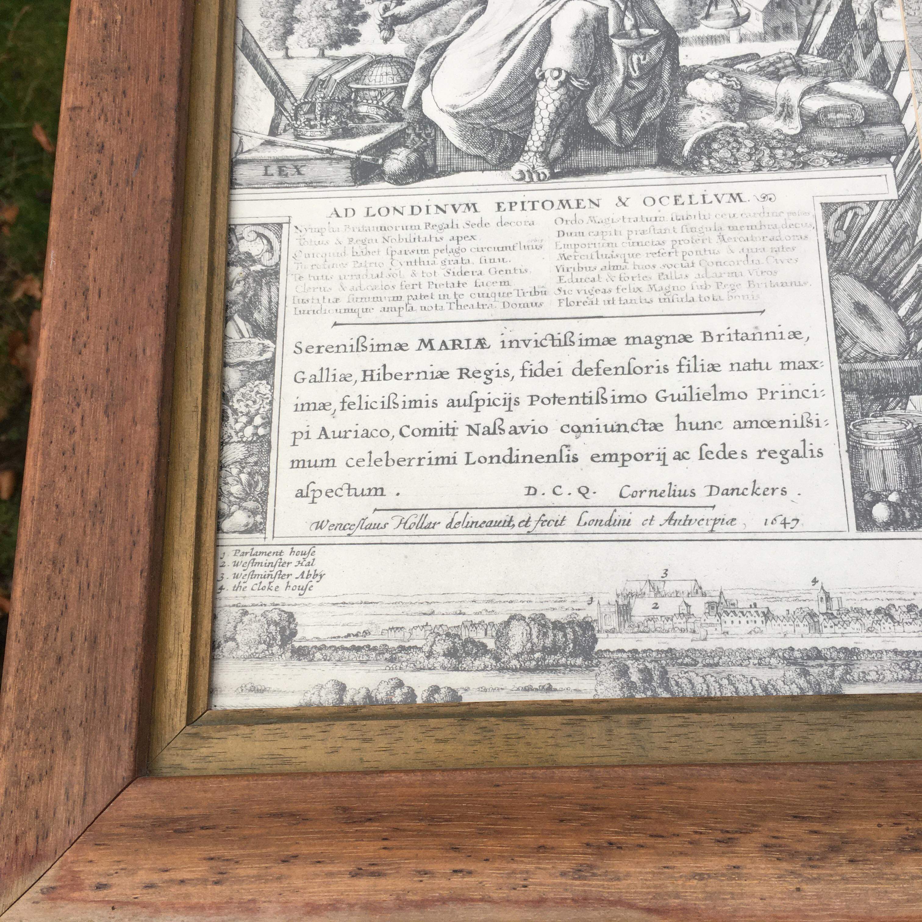 Framed London Skyline 1647 Reproduction Print