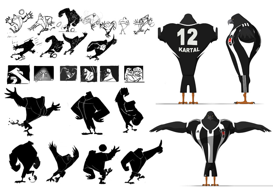 Character concepts for Kartel Mascot.