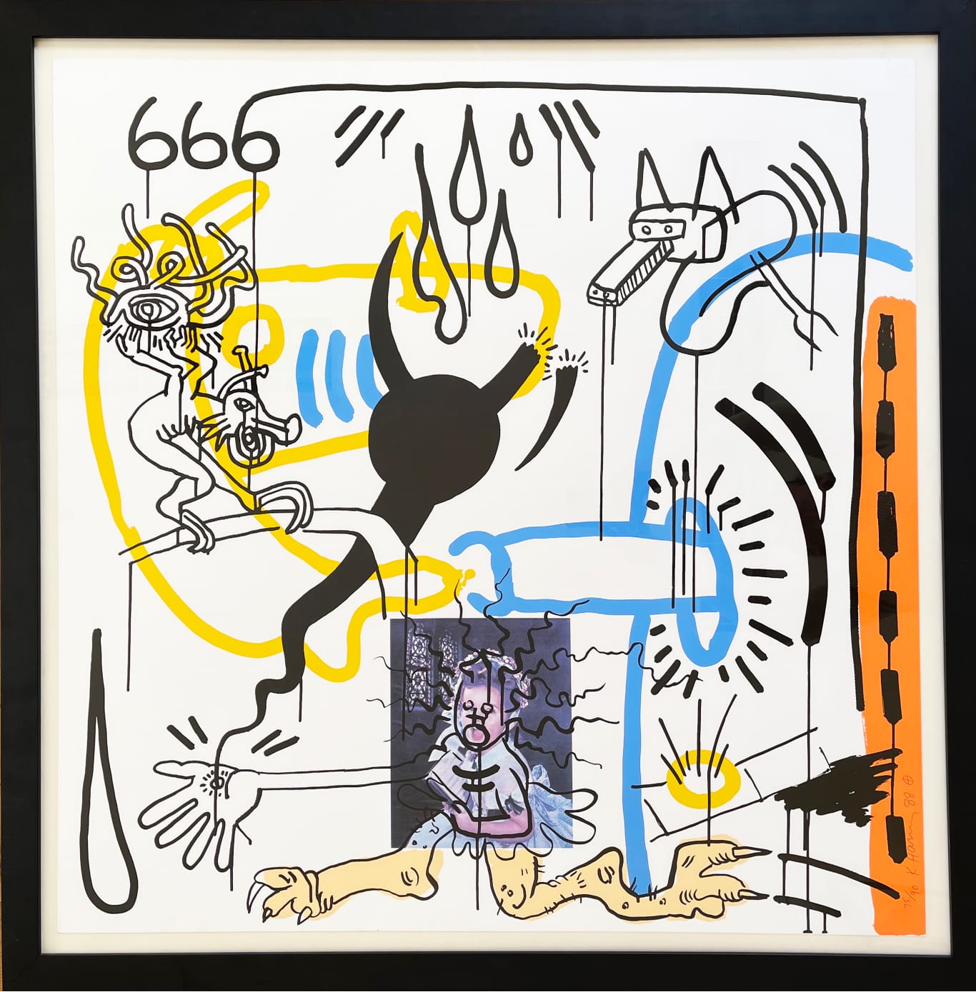Keith Haring - Apocalypse 8 from the Apocalypse series 1988