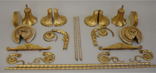 Carved and gilded elements required removal of over-gilding, repair and areas of re-gilding