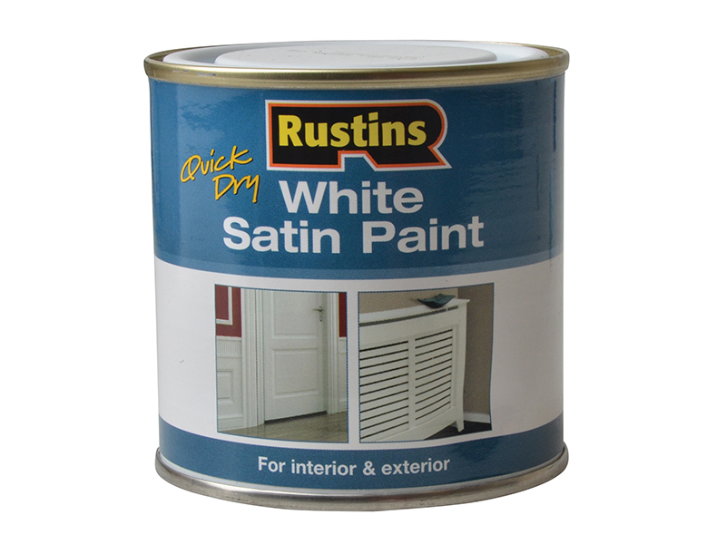 Rustins Quick Dry White Satin Paint 250ML (Collect Local Delivery Only)
