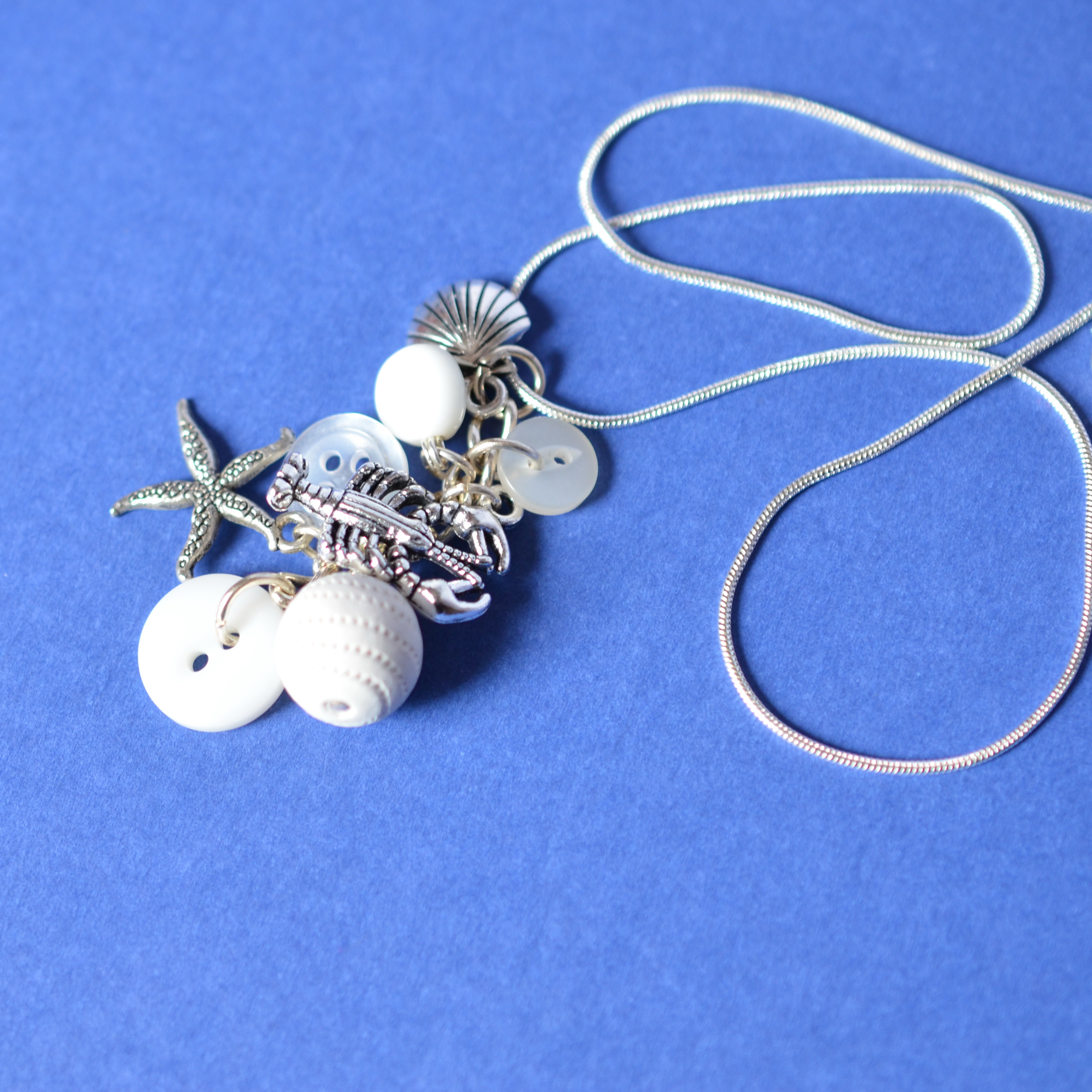 Lobster Cluster Button Pendant